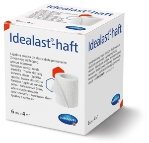Idealast-haft 6cm x 4m - Faşă elastică autoadeziva pentru compresie moderata, culoare albă - 1 buc/cutie