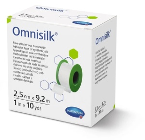 Omnisilk, plasturi pentru fixare pe suport de mătase, 1 buc/cutie, Hartmann