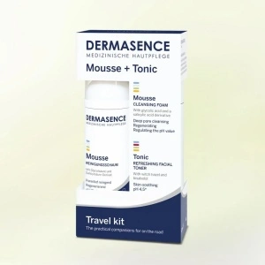Travel Set - Set de călătorie ( Mousse - Spumă de curățare 50 ml + Tonic - Loțiune tonică 50 ml), DERMASENCE - Img 2