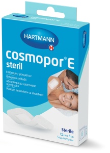 Cosmopor E 7,2 x 5cm - Plasturi autoadezivi din material netesut, cu corp absorbant central, disponibili in varianta sterila - 5 buc/cutie