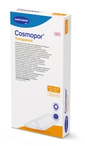 Cosmopor transparent 10 x 25cm - Plasture transparent, autoadeziv, cu corp absorbant 5 x 20 cm - 25 buc/cutie