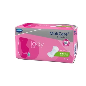 Tampoane pentru incontinenţă uşoară Molicare Premium Lady Pad 2 Picaturi, 14 bucati