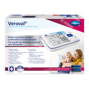 Tensiometru pentru brat, digital, complet automat, cu determinare oscilometrica, sistem semafor pentru interpretarea valorilor, cablu USB si manseta universala 22-42 cm Veroval Tensiune Arteriala - Tensiometru De Brat (Upper Arm)