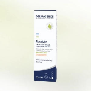 RosaMin - Cremă nuanțatoare de zi pentru ten reactiv cu SPF 50, Light, 30 ml, DERMASENCE - Img 2
