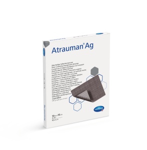 Atrauman Ag 10 x 10cm - Comprese cu unguent neutru şi argint - 10 buc/cutie