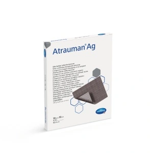 Atrauman Ag 10 x 10cm - Comprese cu unguent neutru şi argint - 10 buc/cutie