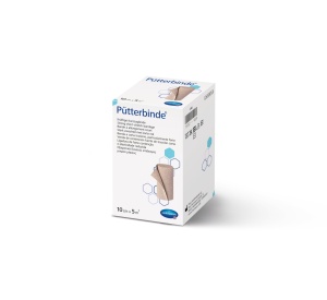 Puetterbinde 10cm x 5m - Faşă elastică pentru compresie puternică, culoare maro - 1 buc/cutie