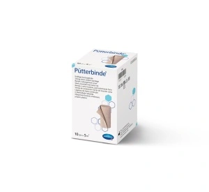 Puetterbinde 10cm x 5m - Faşă elastică pentru compresie puternică, culoare maro - 1 buc/cutie