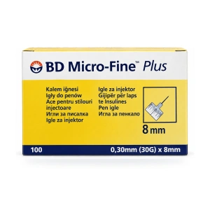 Ace pentru pen insulina, BD, Micro-Fine Plus 0.30mm (30G) x 8mm - 100 buc/cutie