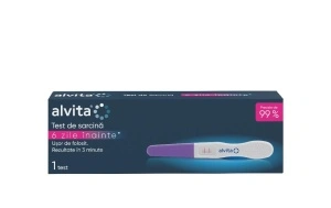 Alvita Test de sarcină detectare 6 zile, 1 test, Ultra-sensibil