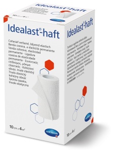 Idealast-haft 10cm x 4m - Faşă elastică autoadeziva pentru compresie moderata, culoare albă - 1 buc/cutie