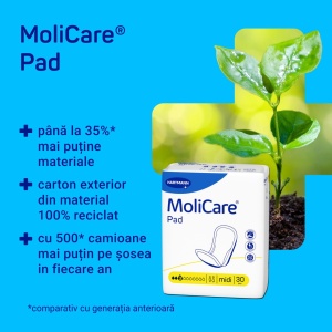 MoliCare Pad 3D P30 - Pachet de absorbante urologice destinate persoanelor cu incontinență urinară ușoară până la moderată. - 30 buc/cutie - Img 3