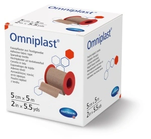 Omniplast 5cm x 5m - Plasture pentru fixare pe suport textil - 1 buc/cutie
