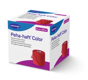 Peha-haft Color Red 8cm x 20m - Bandaj elastic de fixare, autoadeziv, fara latex - 1 buc/cutie