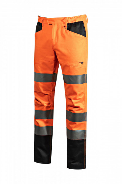 Pantaloni talie HV de inalta vizibilitate portocaliu fluo