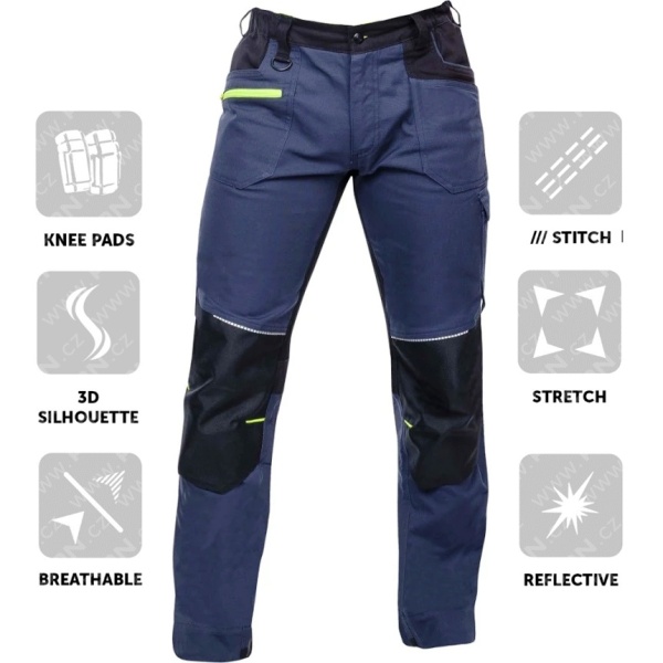 Pantaloni salopeta de lucru din bumbac elastici Ardon