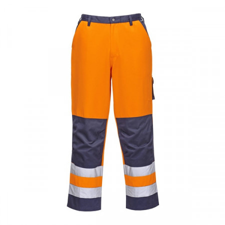Salopeta pantaloni de lucru pentru drumari cu benzi reflectorizante
