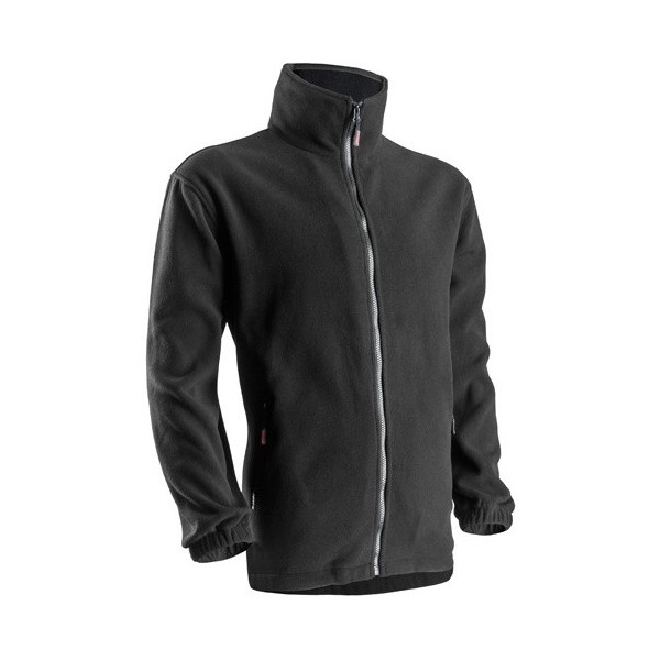 Pulover fleece cu fermoar gri, negru