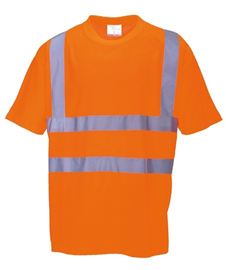 Tricou reflectorizant poliester 100% portocaliu fluo
