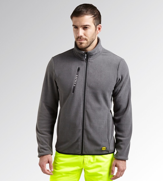 Jacheta fleece Pile FZ cu fermoar, gri