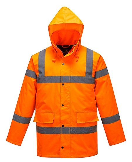 Jacheta reflectorizanta rezistenta la uzura portocaliu fluorescent