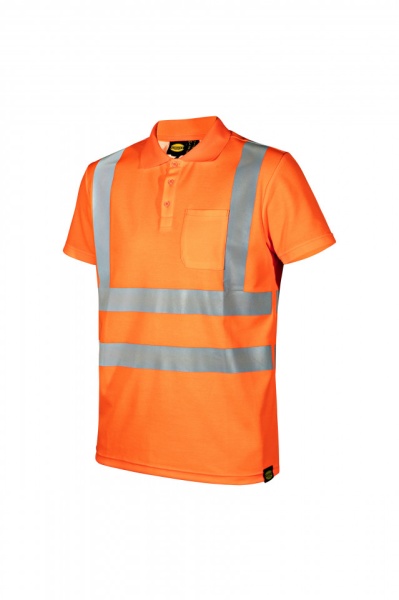 Tricou polo MC HV de inalta vizibilitate portocaliu fluo
