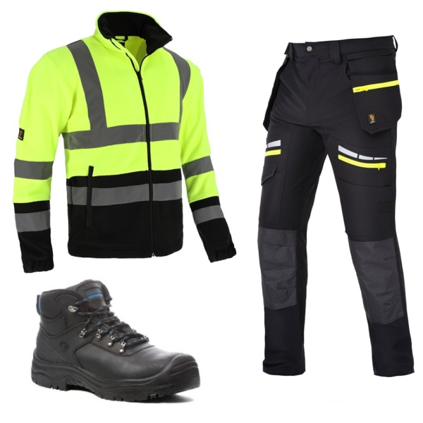 Costum complet Pantaloni elastici, Hanorac fleece si Bocanci impermeabili