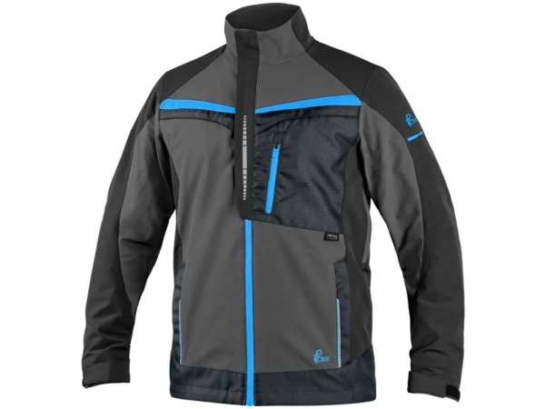 Jacheta de lucru elastica si rezistenta cu cordura, gri-neagra| CXS NAOS