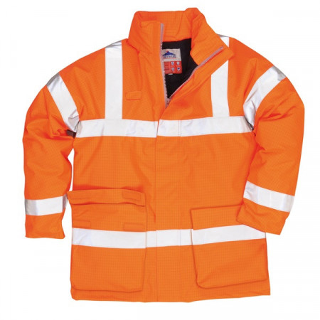 Jacheta reflectorizanta de iarna impermeabila portocaliu, ignifuga si antistatica