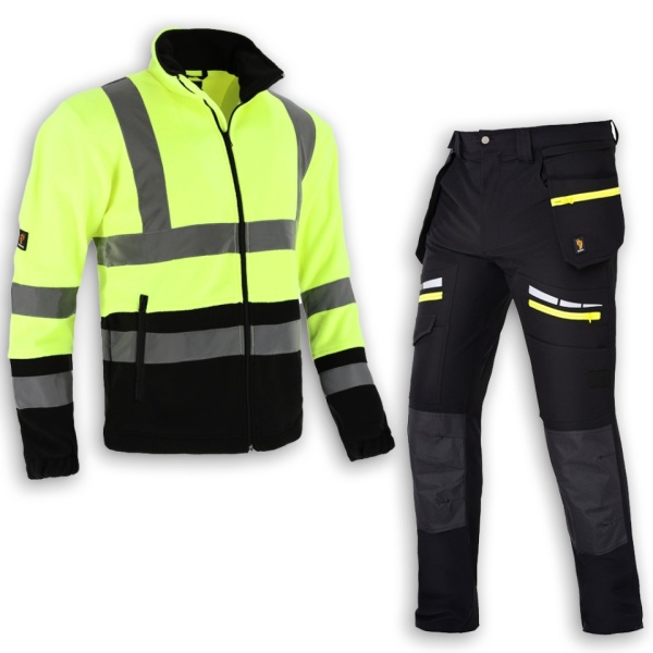 Pachet toamna Pantaloni elastici si Hanorac fleece