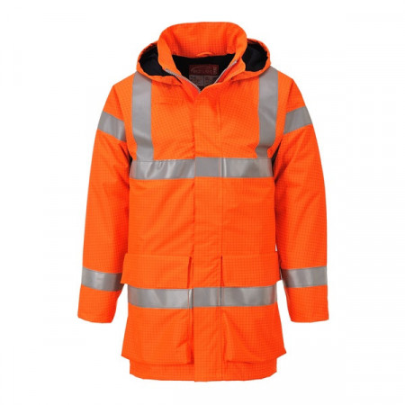 Jacheta de iarna ignifuga, portocaliu fluorescent, impermeabila Multi Norm