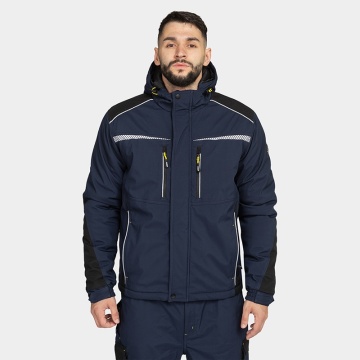Geaca de lucru iarna cu bleumarin cu reflectorizant