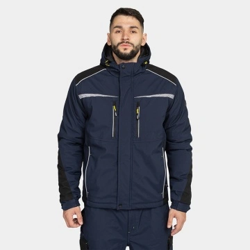Geaca de lucru iarna cu bleumarin cu reflectorizant