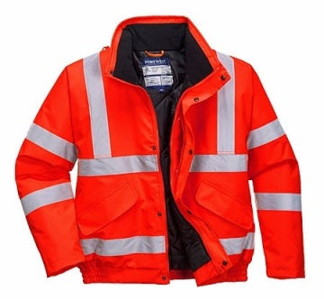 Geaca reflectorizanta impermeabila rosu fluorescent Portwest