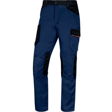 Pantaloni de lucru elastici si rezistenti | Delta Plus | Bleumarin-Portocaliu - Img 2