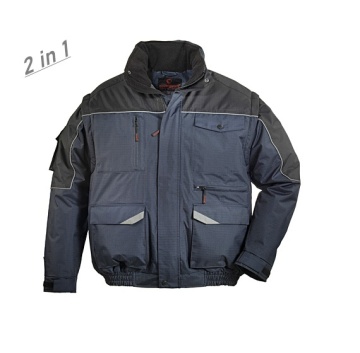 Geaca de iarna model pilot Navy/negru iarna Ripstop - Img 1
