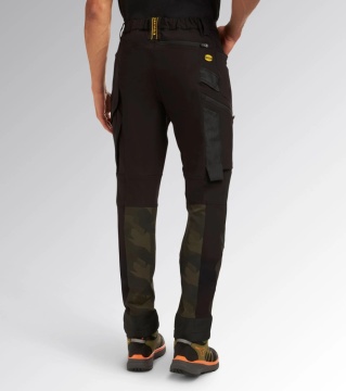 Pantaloni de lucru elastici ripstop hidrofug Diadora Freedom, verde camuflaj - Img 5