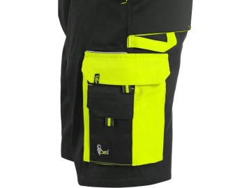 Pantaloni scurti de lucru barbati CXS SIRIUS, Negru/HV Galben - Img 4