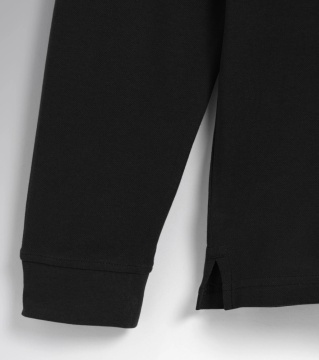 Bluza bumbac cu guler, maneca lunga, negru Diadora Utility - Img 5