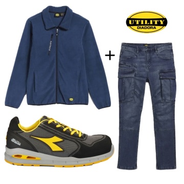 Costum de lucru Diadora: Pantaloni, Pantofi si Polar | Pachet Smart