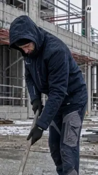 Costum de lucru iarna Sara: Geaca căptușita si Pantaloni Softshell  - Img 5