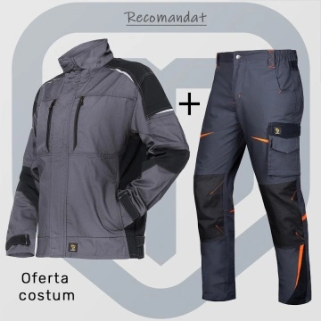 Costum de lucru Rip Stop: Pantaloni elastici si Jacheta