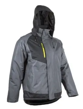 Geaca Iarna material Ripstop Gri-negru