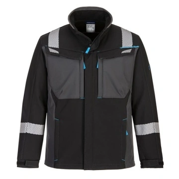 Jacheta softshell ignifuga rezistenta la substante chimice, neagra Portwest