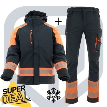 Pachet de lucru reflectorizat iarna Sara: Jacheta si Pantaloni captusiti | Best Seller - Img 5