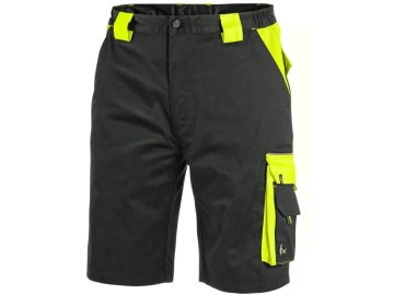 Pantaloni scurti de lucru barbati CXS SIRIUS, Negru/HV Galben - Img 1