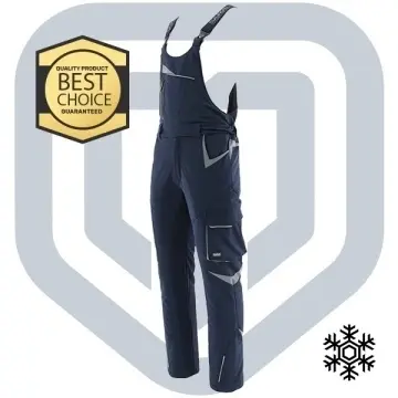 Salopeta de lucru iarna Softshell cu captuseala | gri-bluemarin Sara