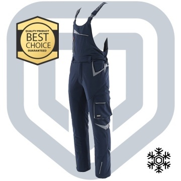 Salopeta de lucru iarna Softshell cu captuseala | gri-bluemarin