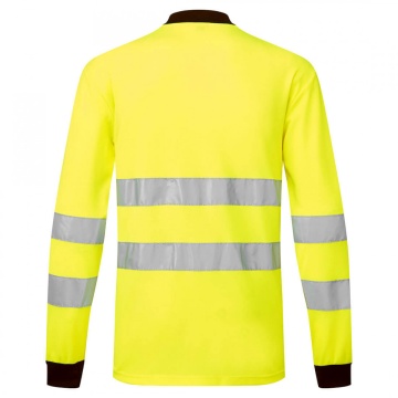 Tricou polo cu maneca lunga reflectorizant Portwest Hi-Vis PW2 - Img 2