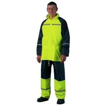 Costum ploaie reflectorizanta jacheta+pantaloni rezistent la rupere, apa si vant